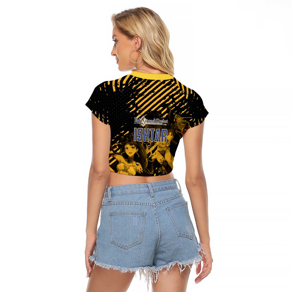 Ishtar Archer Fate Grand Order Raglan Cropped T Shirt Anime Pop Art Grunge Style