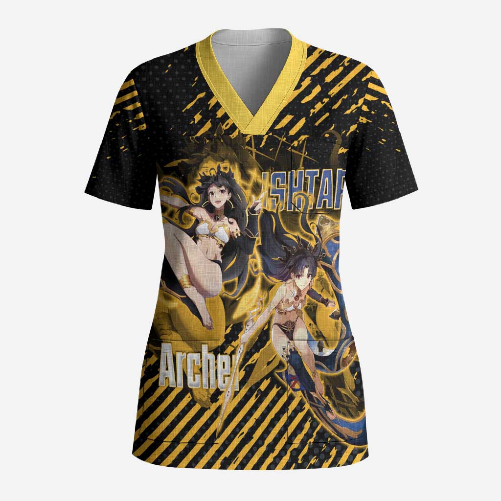 Ishtar Archer Fate Grand Order Scrub Top Anime Pop Art Grunge Style