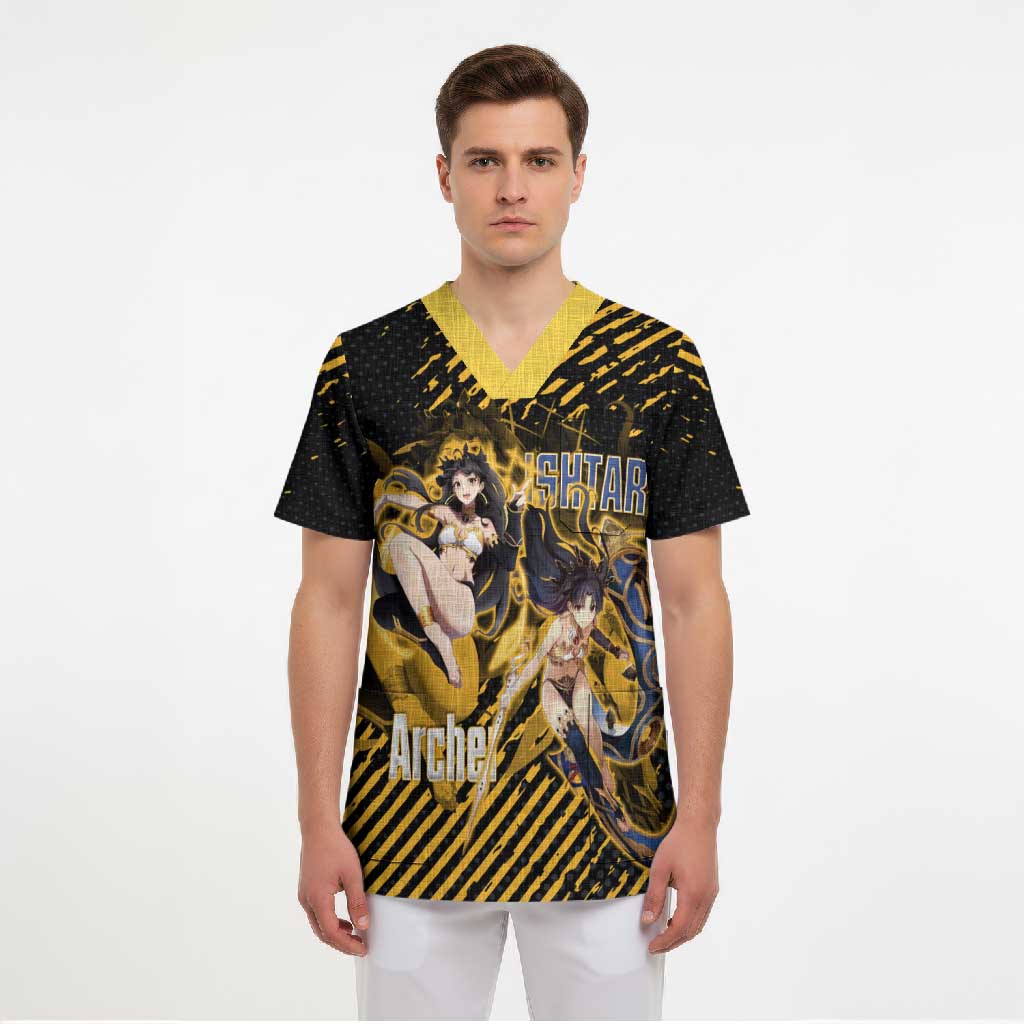 Ishtar Archer Fate Grand Order Scrub Top Anime Pop Art Grunge Style
