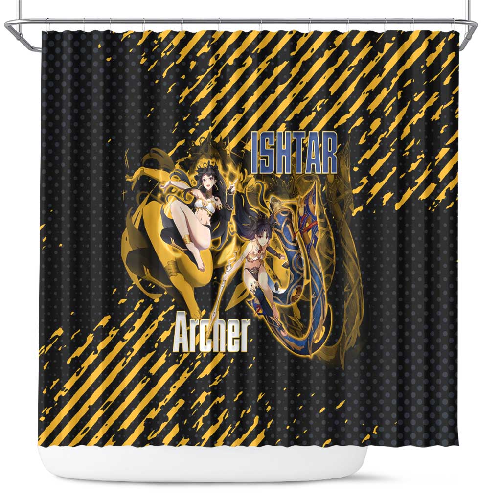 Ishtar Archer Fate Grand Order Shower Curtain Anime Pop Art Grunge Style