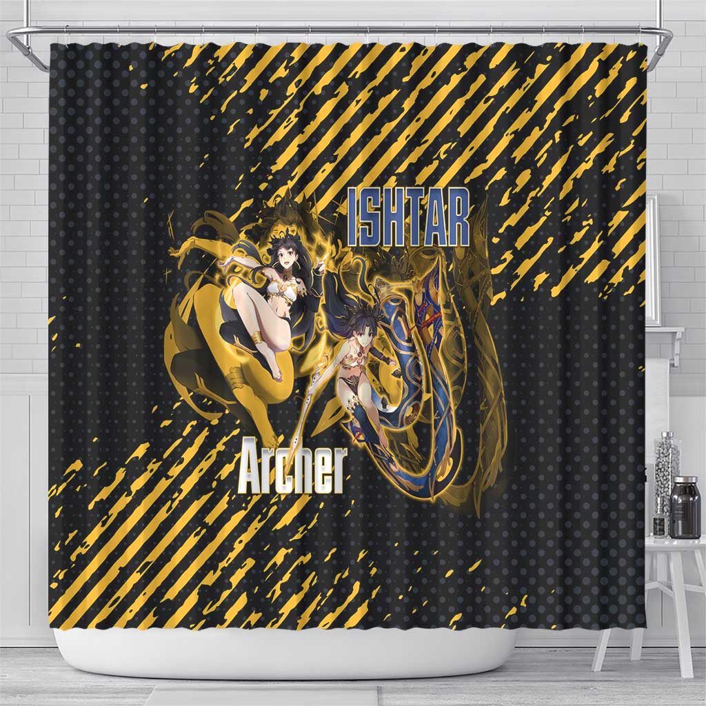 Ishtar Archer Fate Grand Order Shower Curtain Anime Pop Art Grunge Style