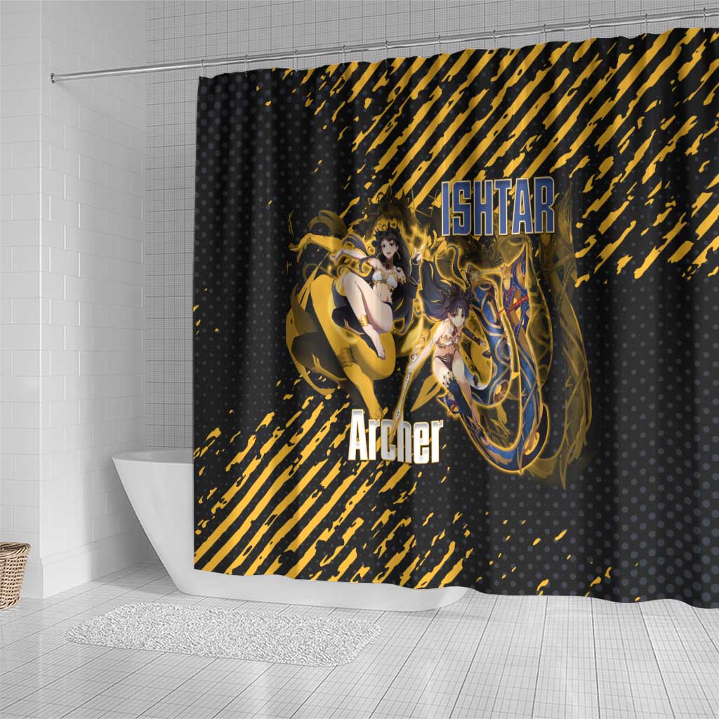 Ishtar Archer Fate Grand Order Shower Curtain Anime Pop Art Grunge Style