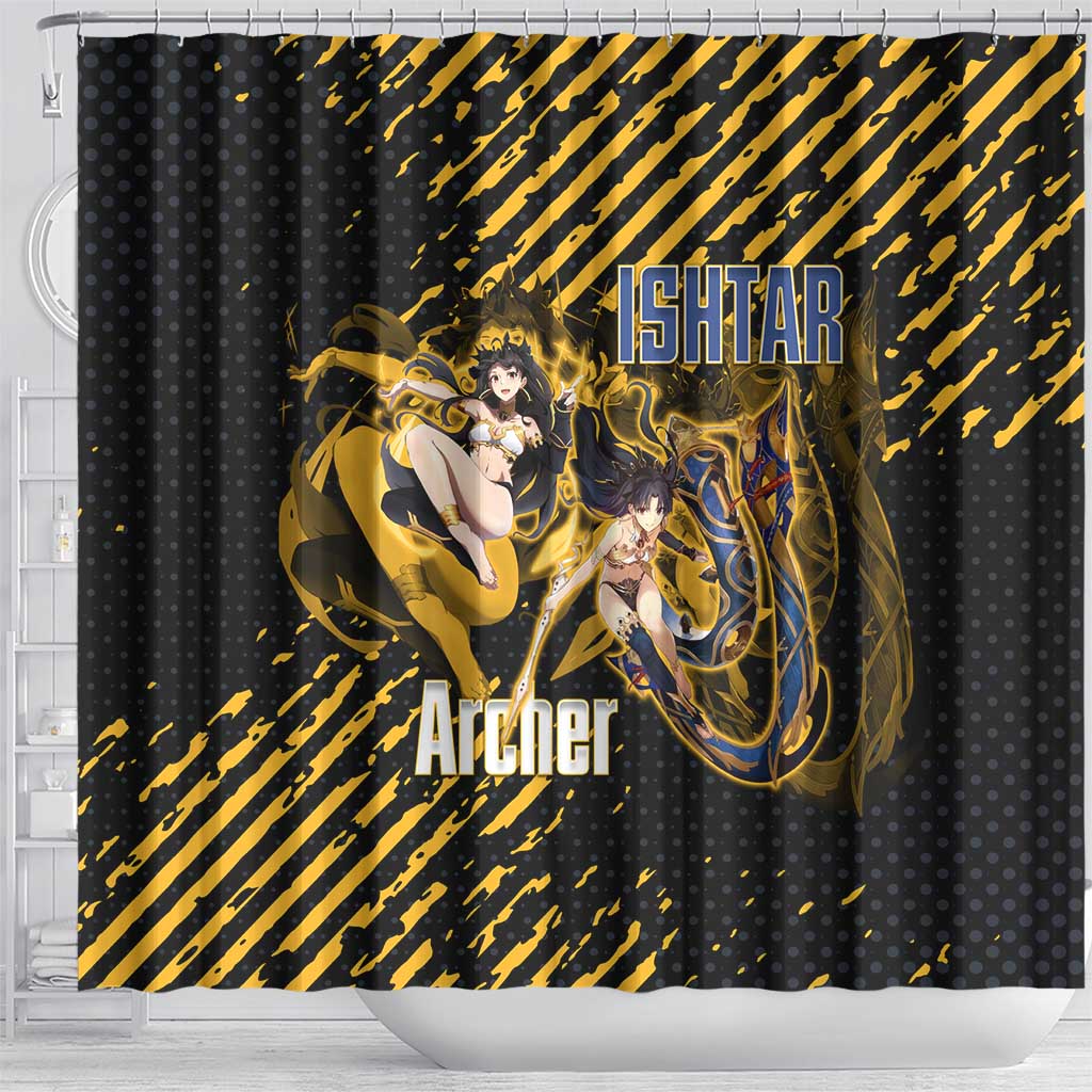 Ishtar Archer Fate Grand Order Shower Curtain Anime Pop Art Grunge Style