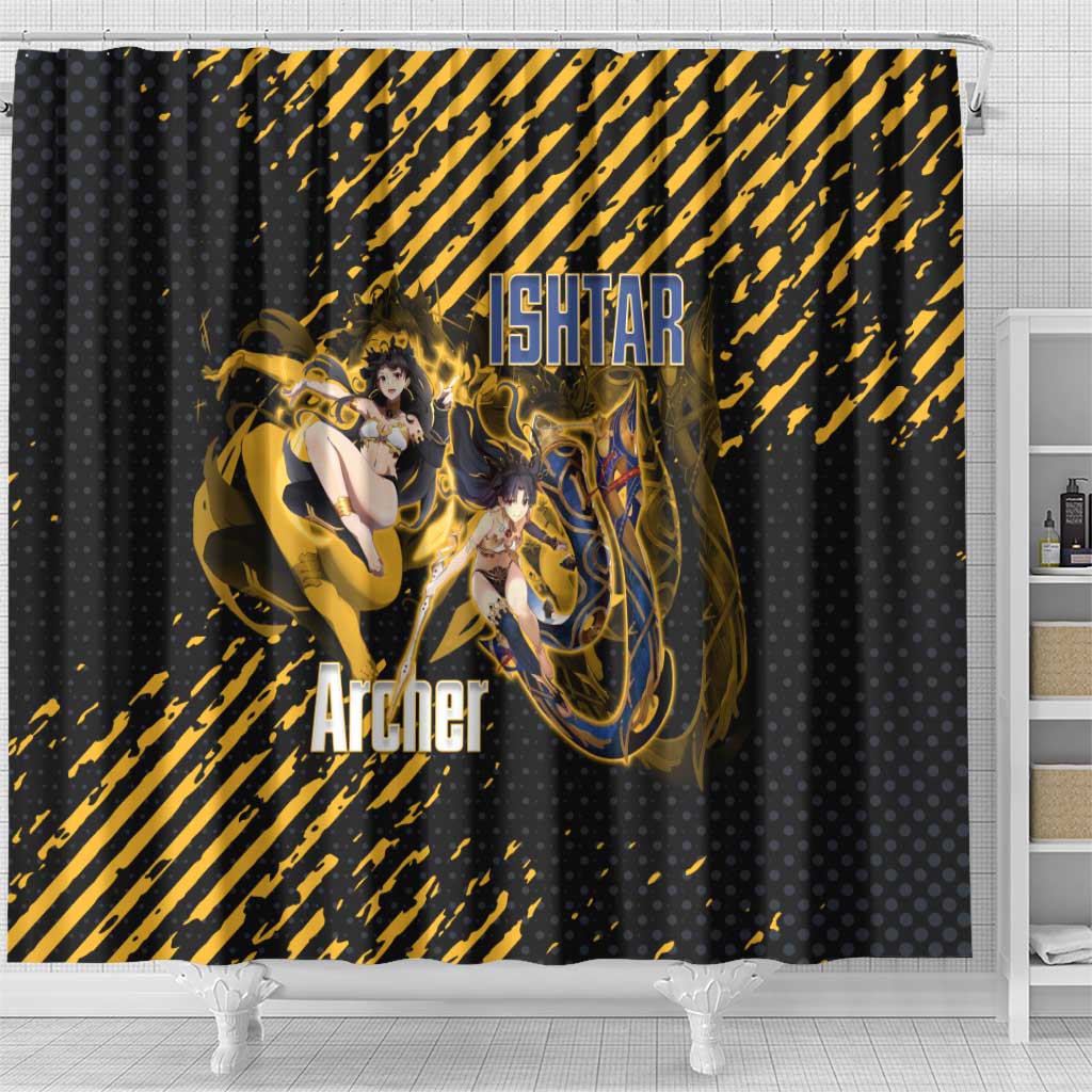 Ishtar Archer Fate Grand Order Shower Curtain Anime Pop Art Grunge Style