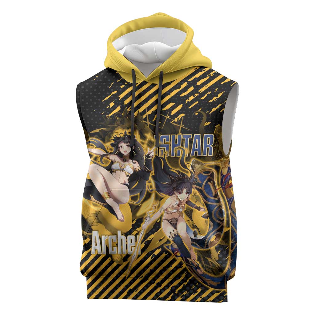 Ishtar Archer Fate Grand Order Sleeveless Hoodie Anime Pop Art Grunge Style