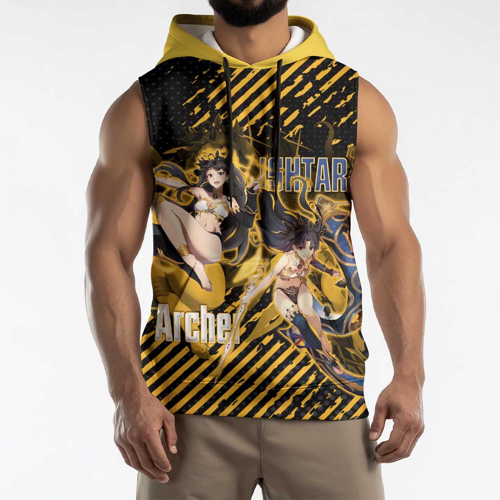 Ishtar Archer Fate Grand Order Sleeveless Hoodie Anime Pop Art Grunge Style
