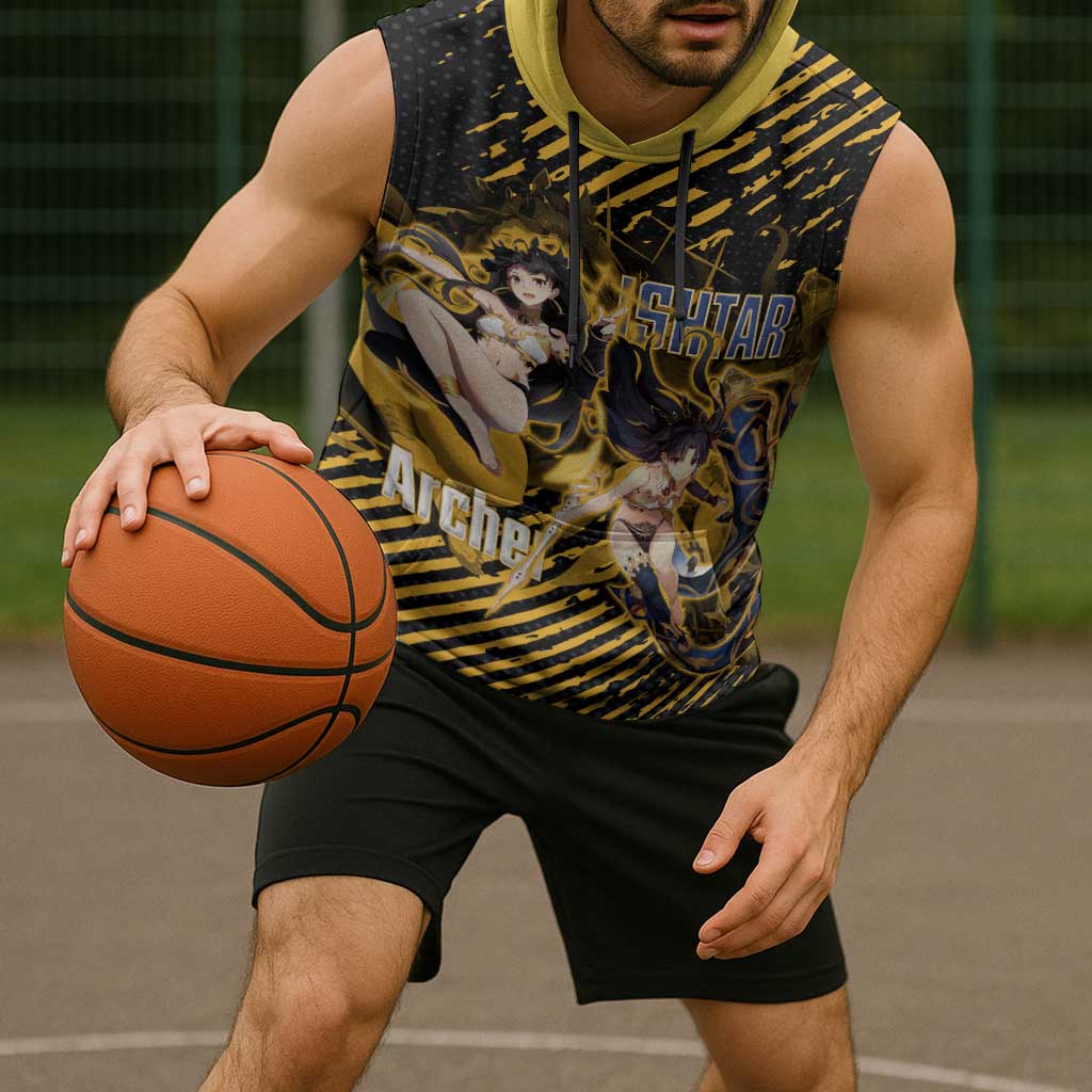 Ishtar Archer Fate Grand Order Sleeveless Hoodie Anime Pop Art Grunge Style