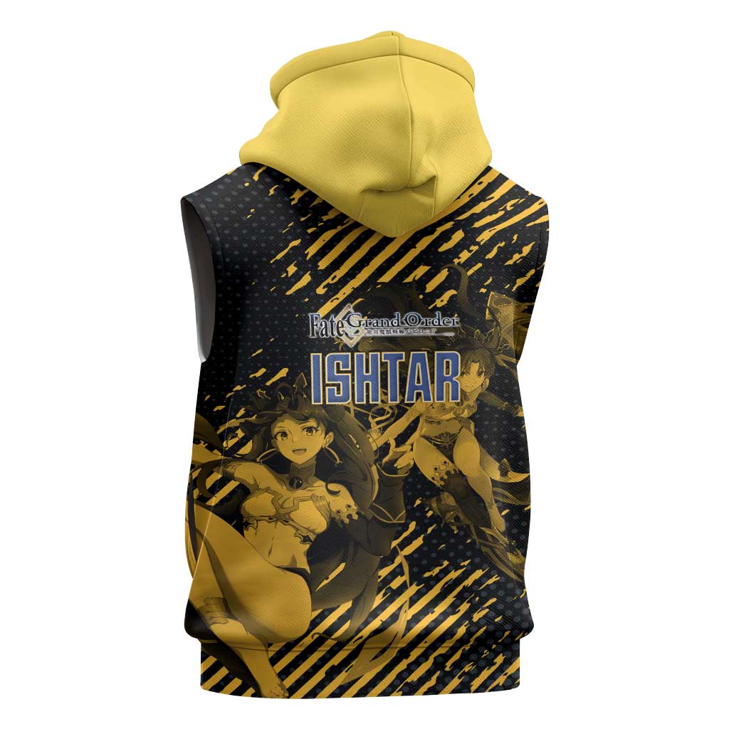 Ishtar Archer Fate Grand Order Sleeveless Zip Hoodie Anime Pop Art Grunge Style