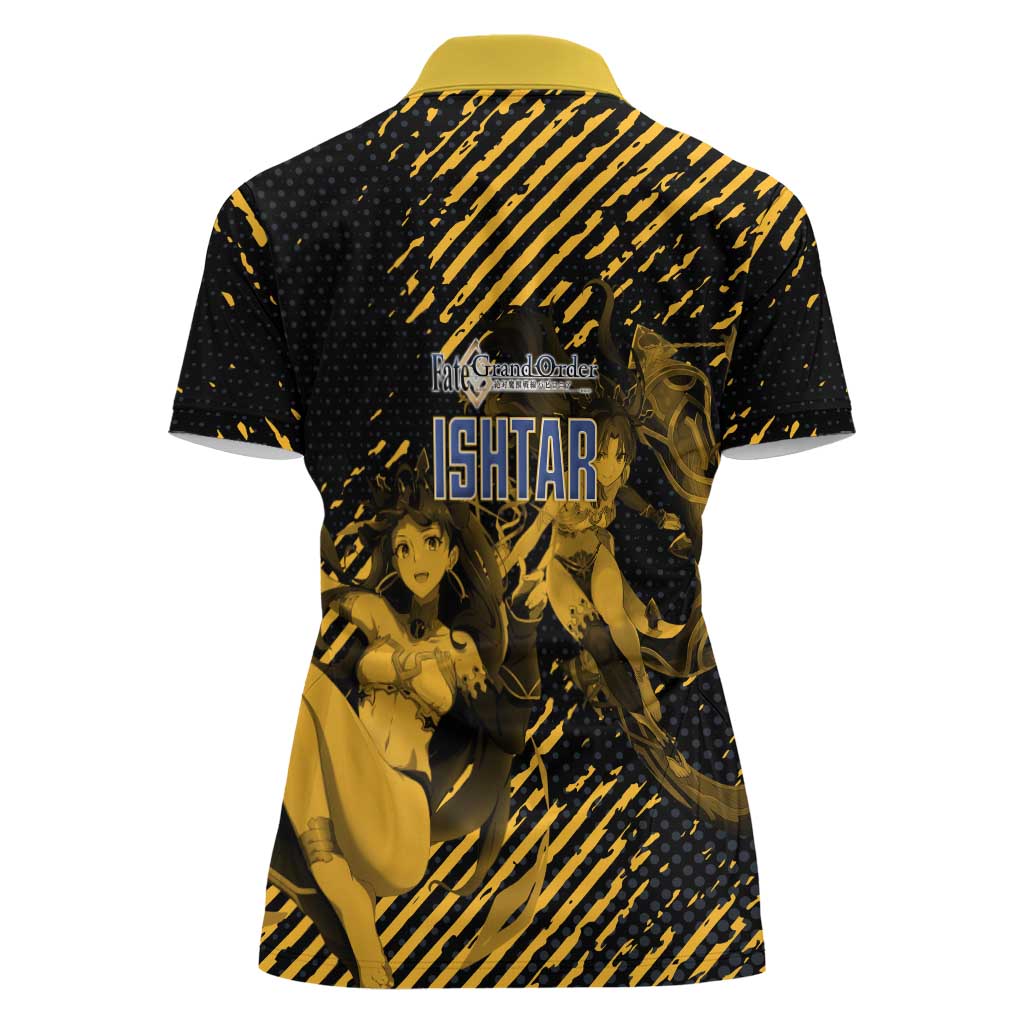Ishtar Archer Fate Grand Order Women Polo Shirt Anime Pop Art Grunge Style
