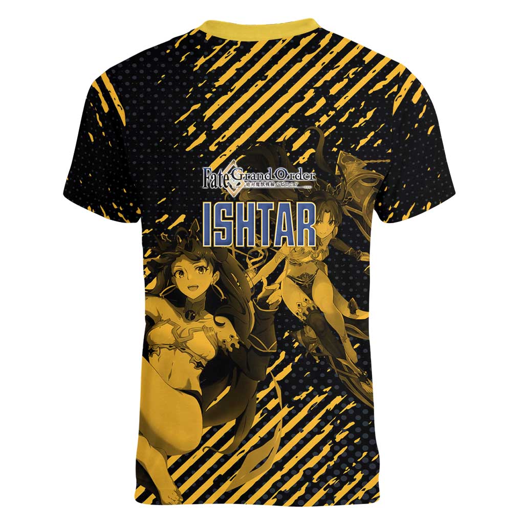 Ishtar Archer Fate Grand Order Women V-Neck T-Shirt Anime Pop Art Grunge Style