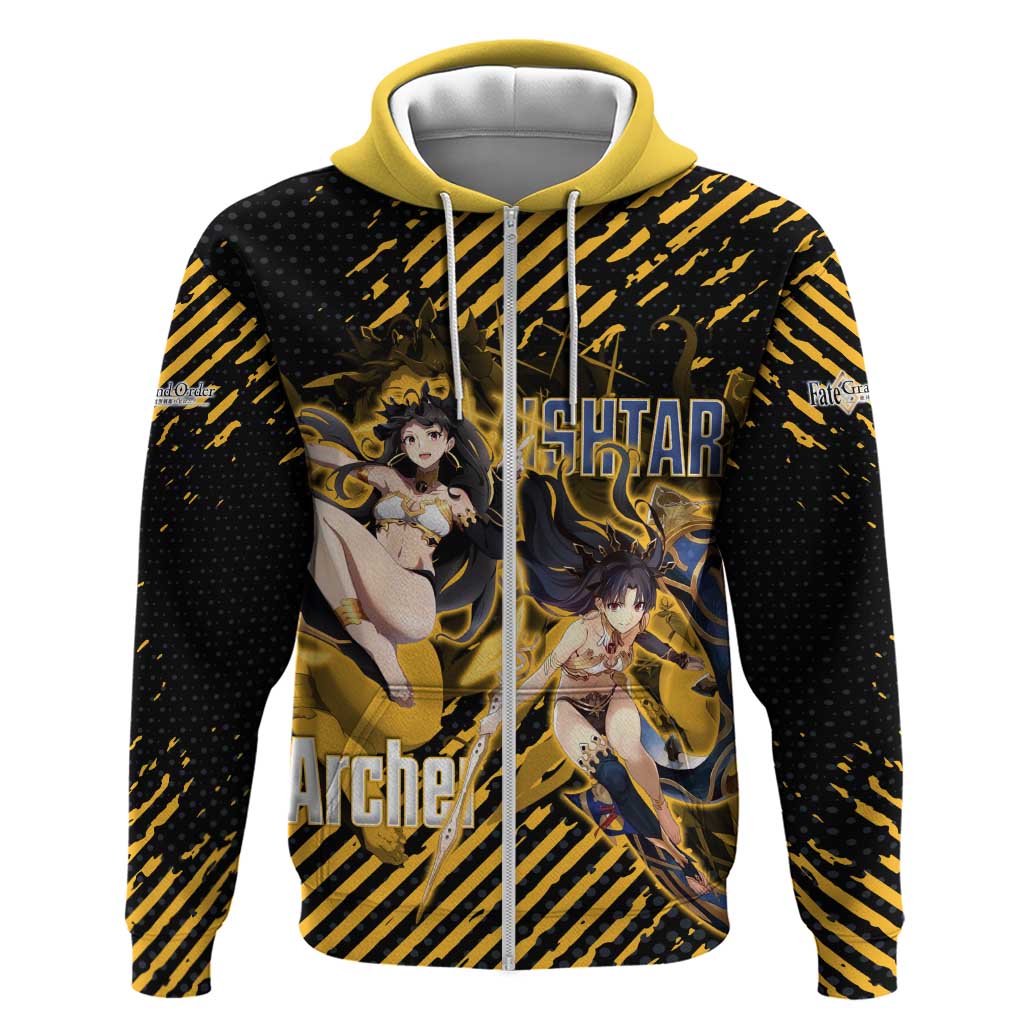 Ishtar Archer Fate Grand Order Zip Hoodie Anime Pop Art Grunge Style