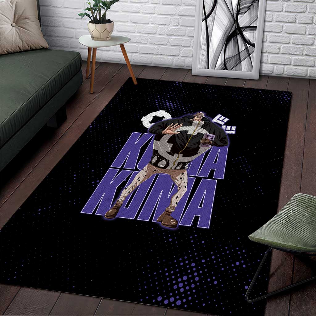 Kuma One Piece Area Rug Retro Comic Dot Aesthetic