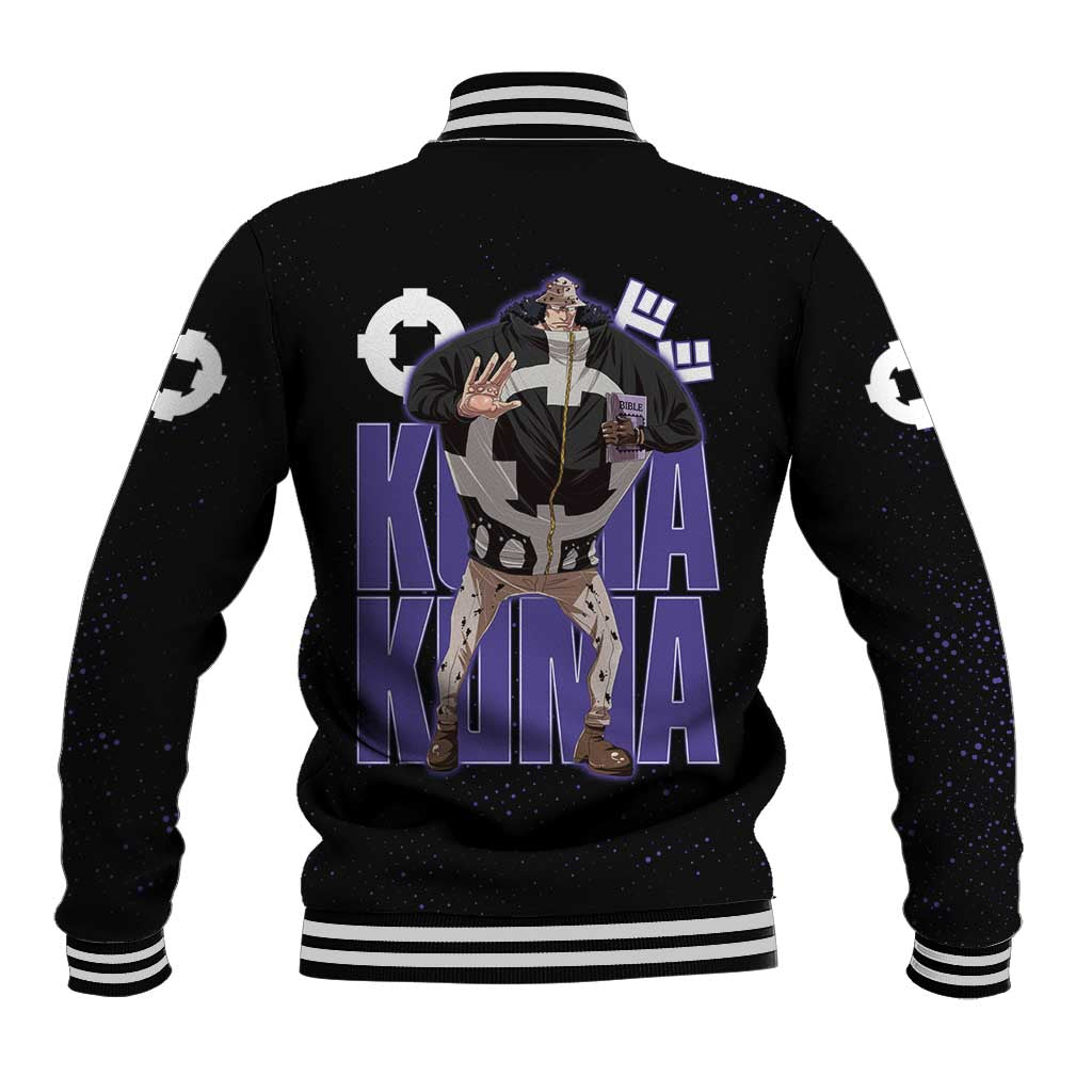 Kuma One Piece Baseball Jacket Retro Comic Dot Aesthetic