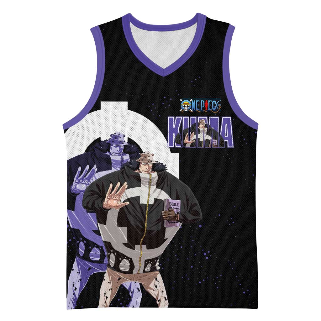 Kuma One Piece Basketball Jersey Retro Comic Dot Aesthetic