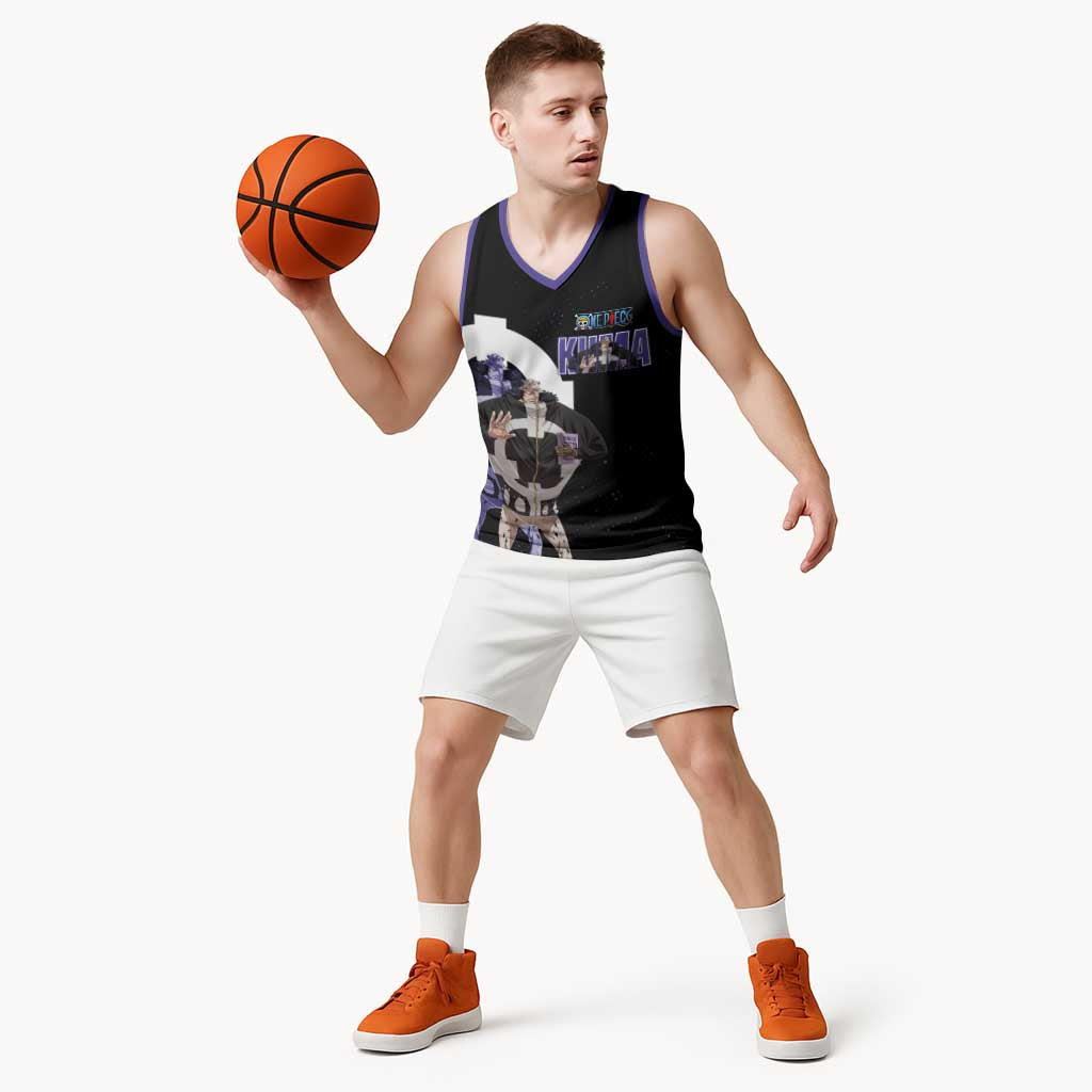 Kuma One Piece Basketball Jersey Retro Comic Dot Aesthetic