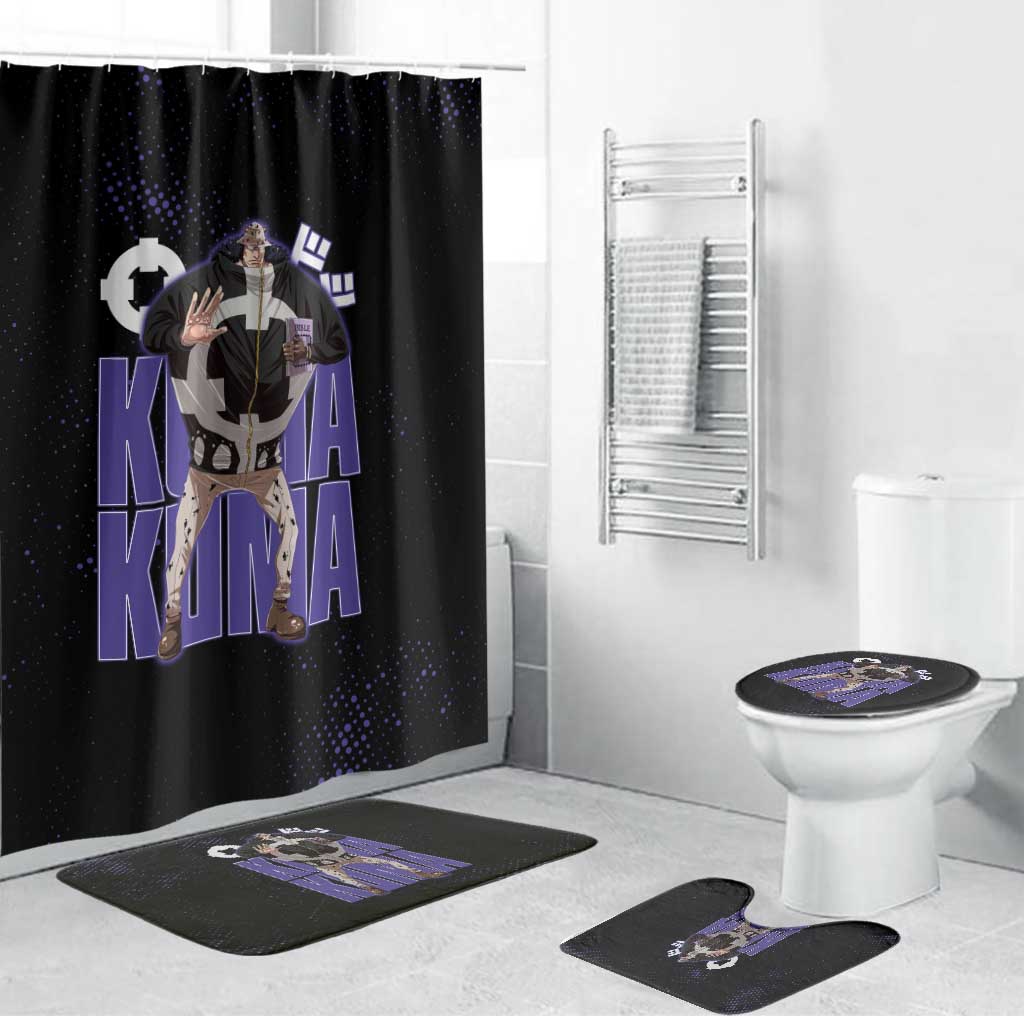 Kuma One Piece Bathroom Set Retro Comic Dot Aesthetic