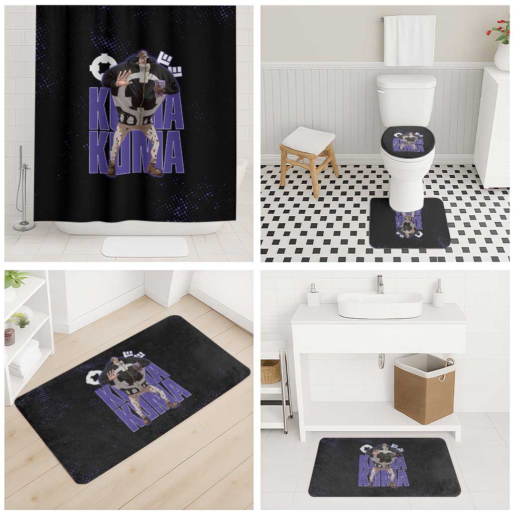 Kuma One Piece Bathroom Set Retro Comic Dot Aesthetic