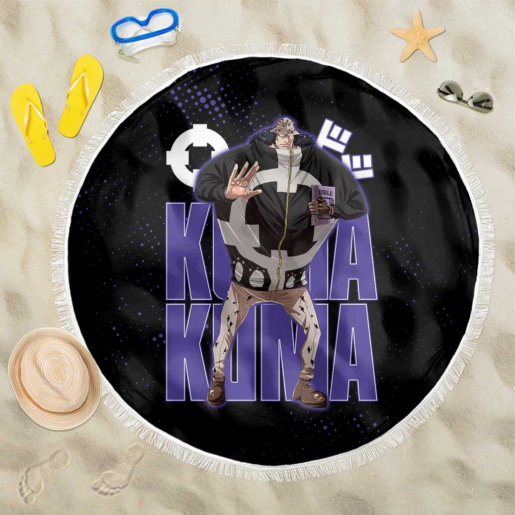 Kuma One Piece Beach Blanket Retro Comic Dot Aesthetic