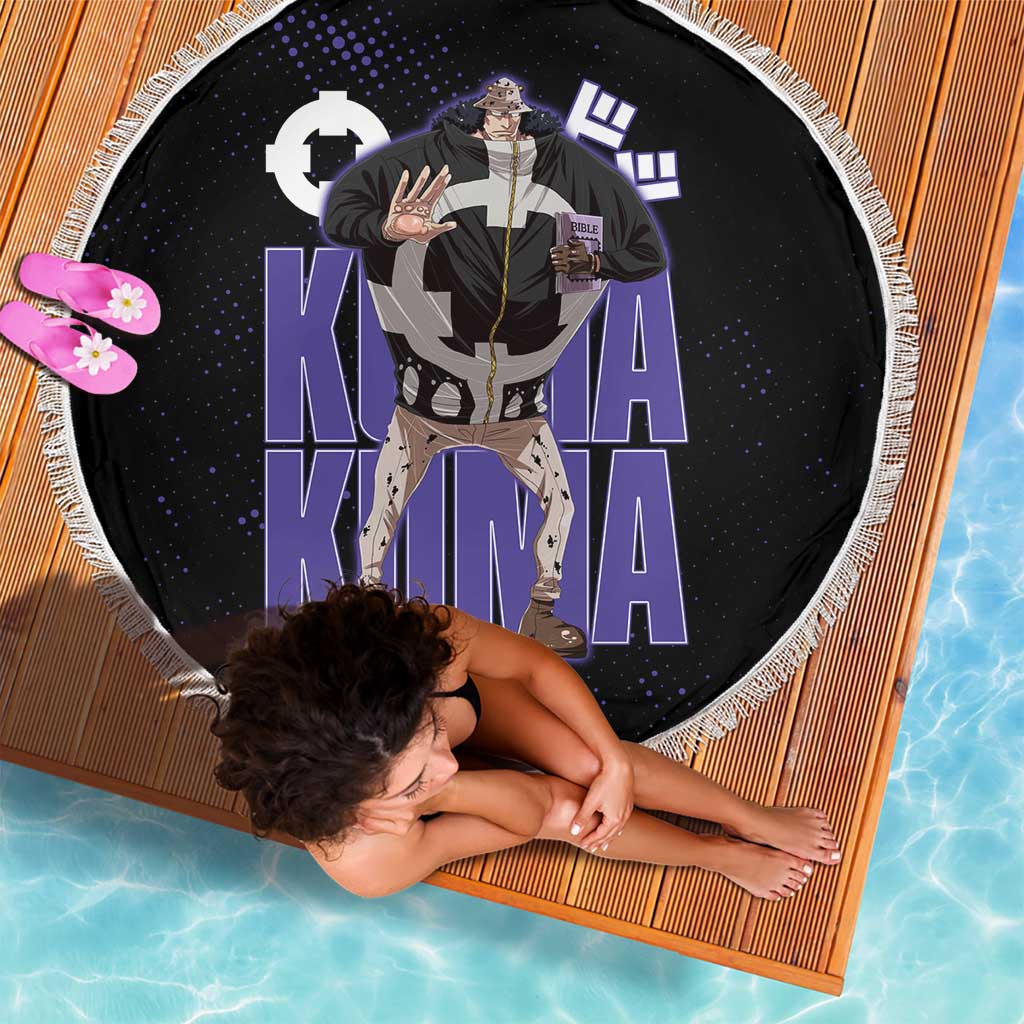 Kuma One Piece Beach Blanket Retro Comic Dot Aesthetic