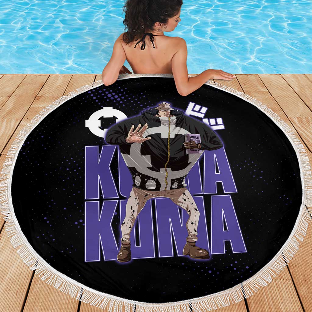 Kuma One Piece Beach Blanket Retro Comic Dot Aesthetic
