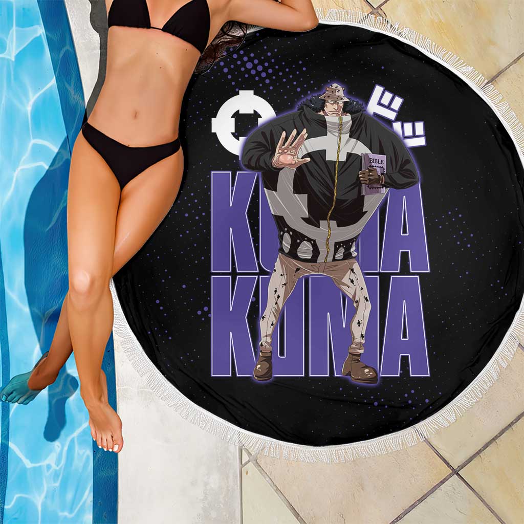 Kuma One Piece Beach Blanket Retro Comic Dot Aesthetic