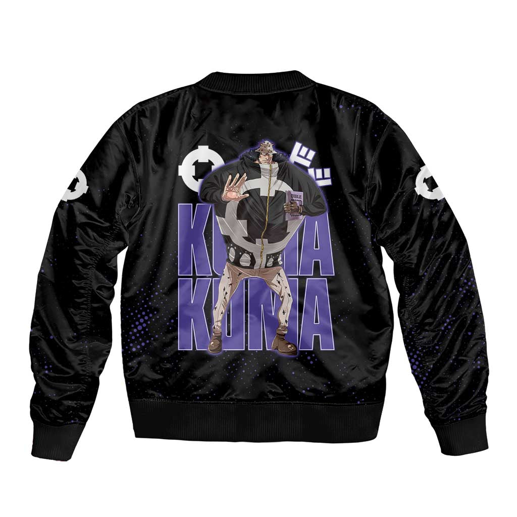 Kuma One Piece Bomber Jacket Retro Comic Dot Aesthetic