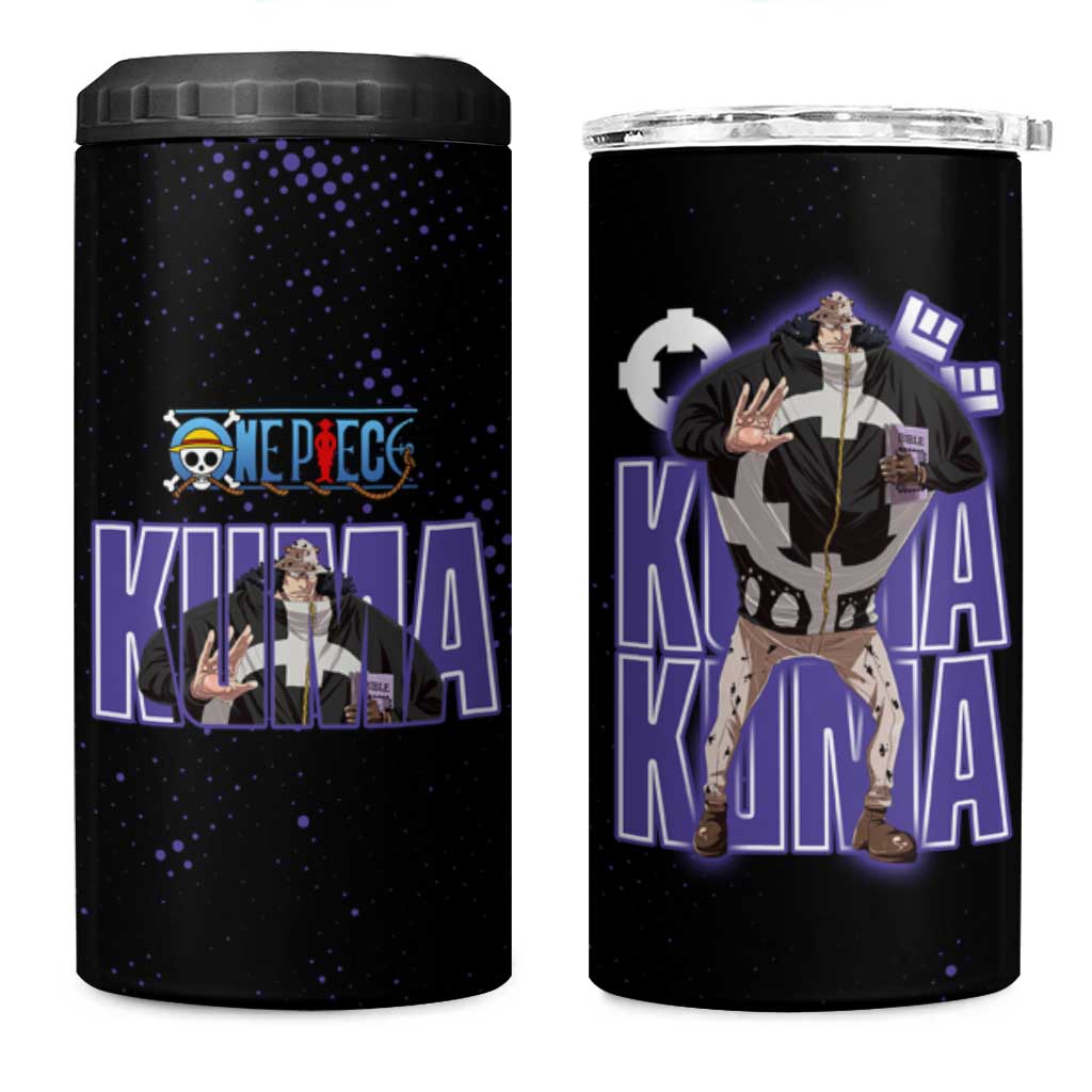 Kuma One Piece 4 in 1 Can Cooler Tumbler Retro Comic Dot Aesthetic