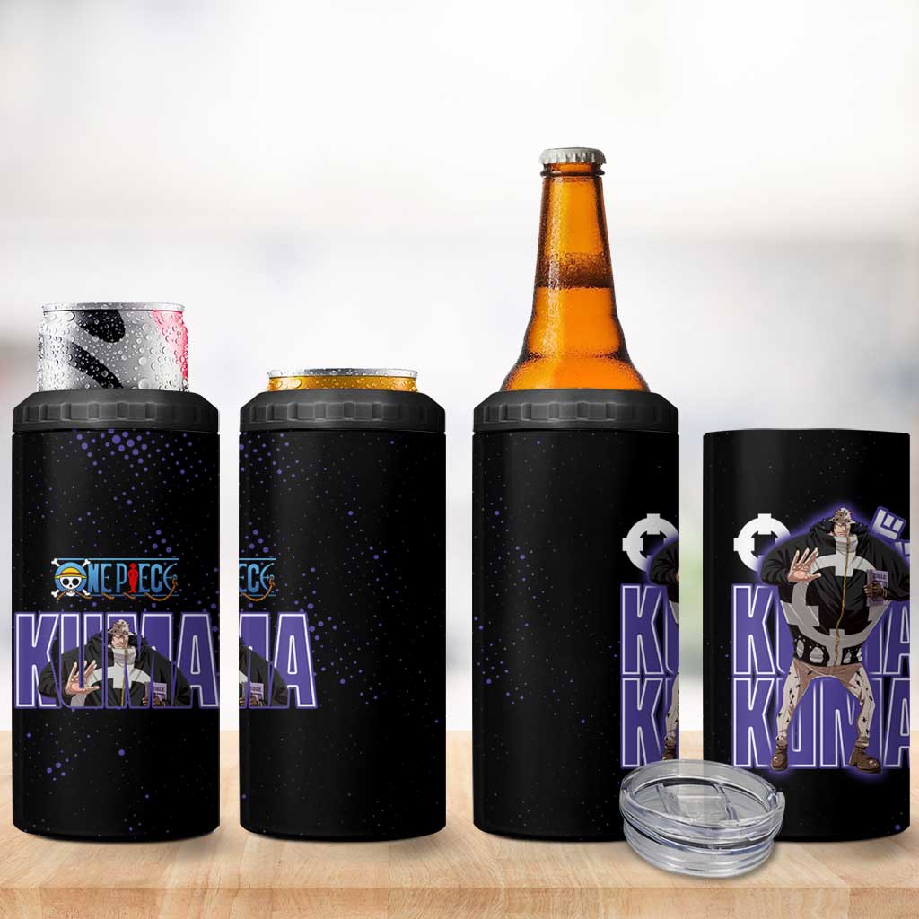 Kuma One Piece 4 in 1 Can Cooler Tumbler Retro Comic Dot Aesthetic