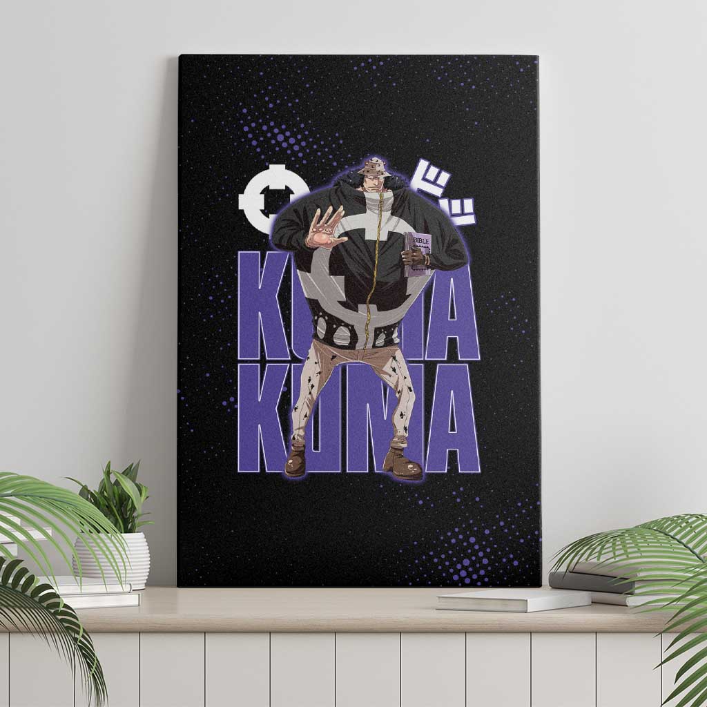Kuma One Piece Canvas Wall Art Retro Comic Dot Aesthetic