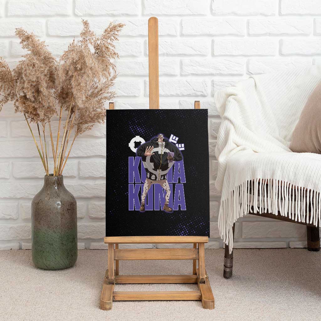 Kuma One Piece Canvas Wall Art Retro Comic Dot Aesthetic