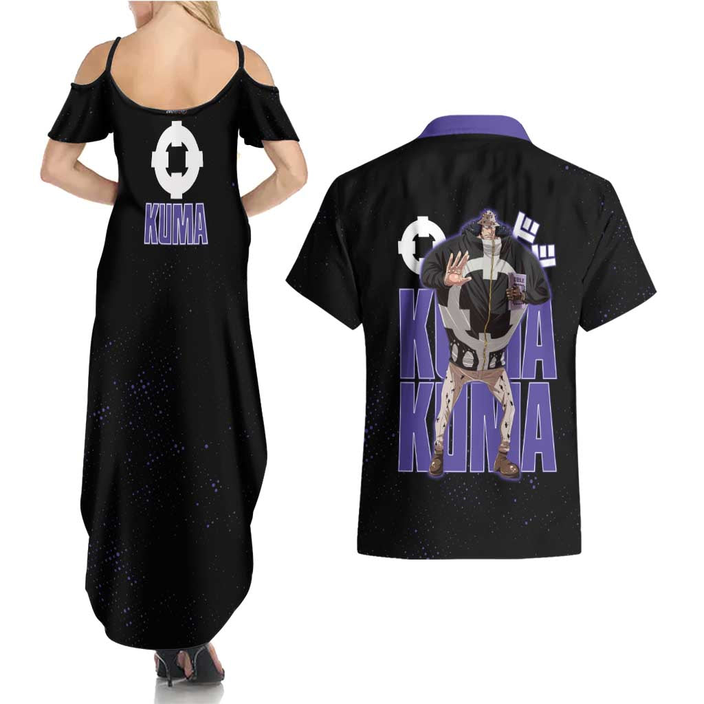 Kuma One Piece Couples Matching Summer Maxi Dress and Hawaiian Shirt Retro Comic Dot Aesthetic