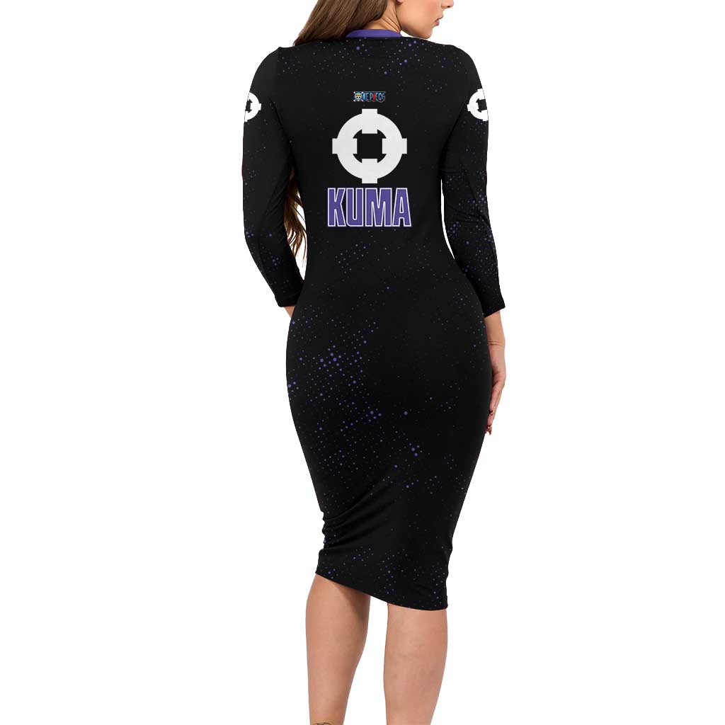 Kuma One Piece Family Matching Long Sleeve Bodycon Dress and Hawaiian Shirt Retro Comic Dot Aesthetic