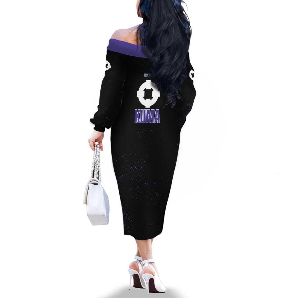 Kuma One Piece Family Matching Off The Shoulder Long Sleeve Dress and Hawaiian Shirt Retro Comic Dot Aesthetic