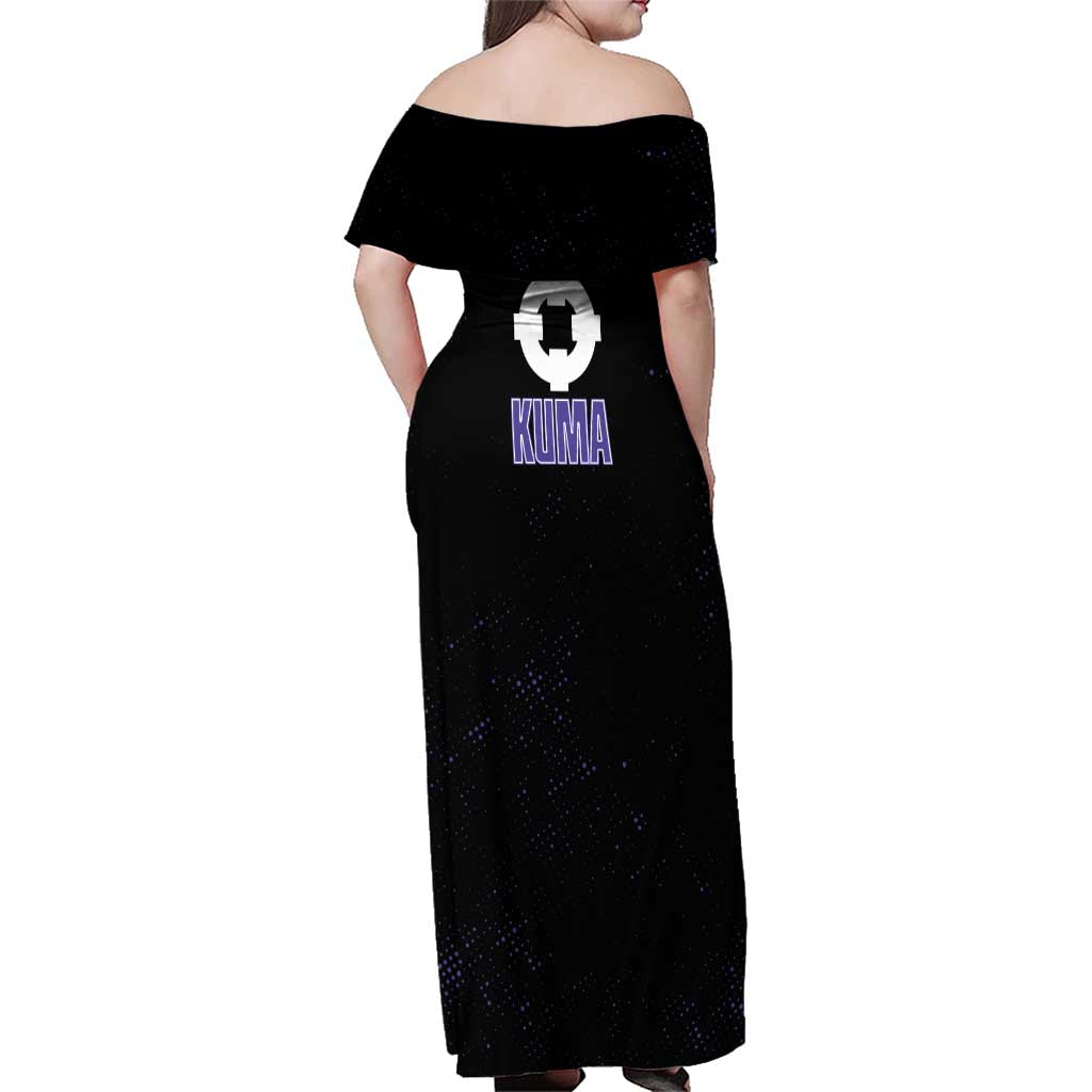 Kuma One Piece Family Matching Off Shoulder Maxi Dress and Hawaiian Shirt Retro Comic Dot Aesthetic