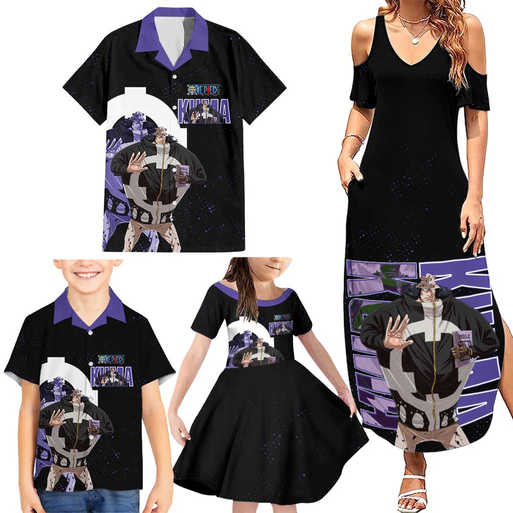 Kuma One Piece Family Matching Summer Maxi Dress and Hawaiian Shirt Retro Comic Dot Aesthetic
