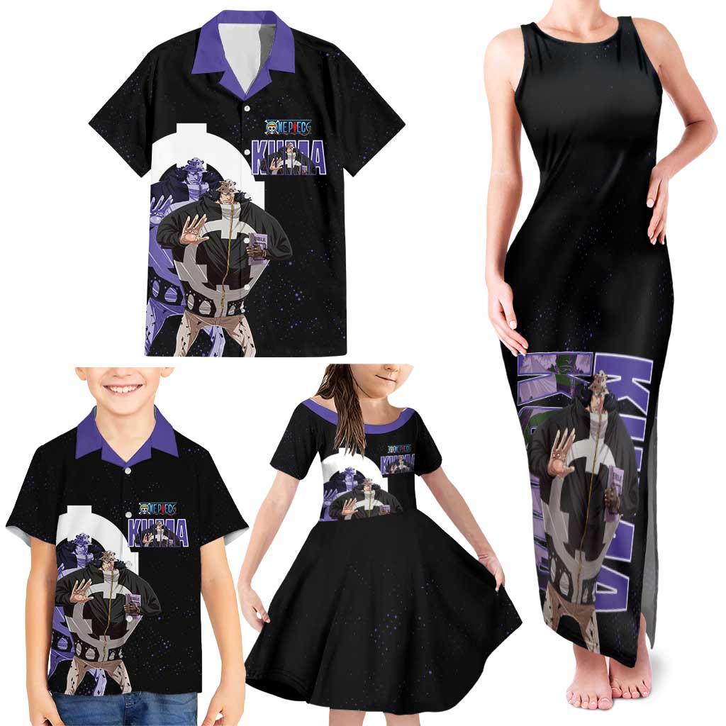 Kuma One Piece Family Matching Tank Maxi Dress and Hawaiian Shirt Retro Comic Dot Aesthetic