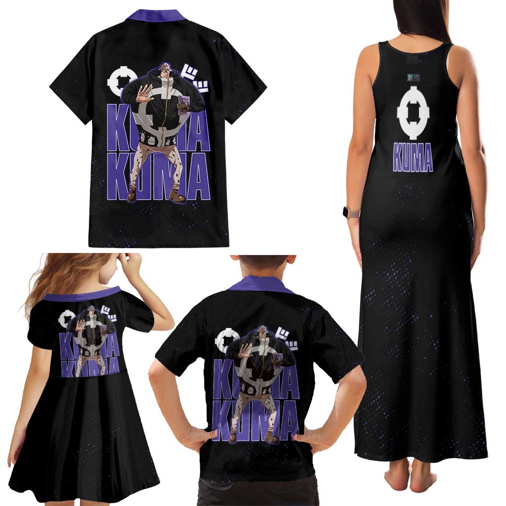 Kuma One Piece Family Matching Tank Maxi Dress and Hawaiian Shirt Retro Comic Dot Aesthetic