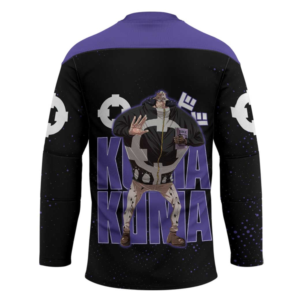 Kuma One Piece Hockey Jersey Retro Comic Dot Aesthetic