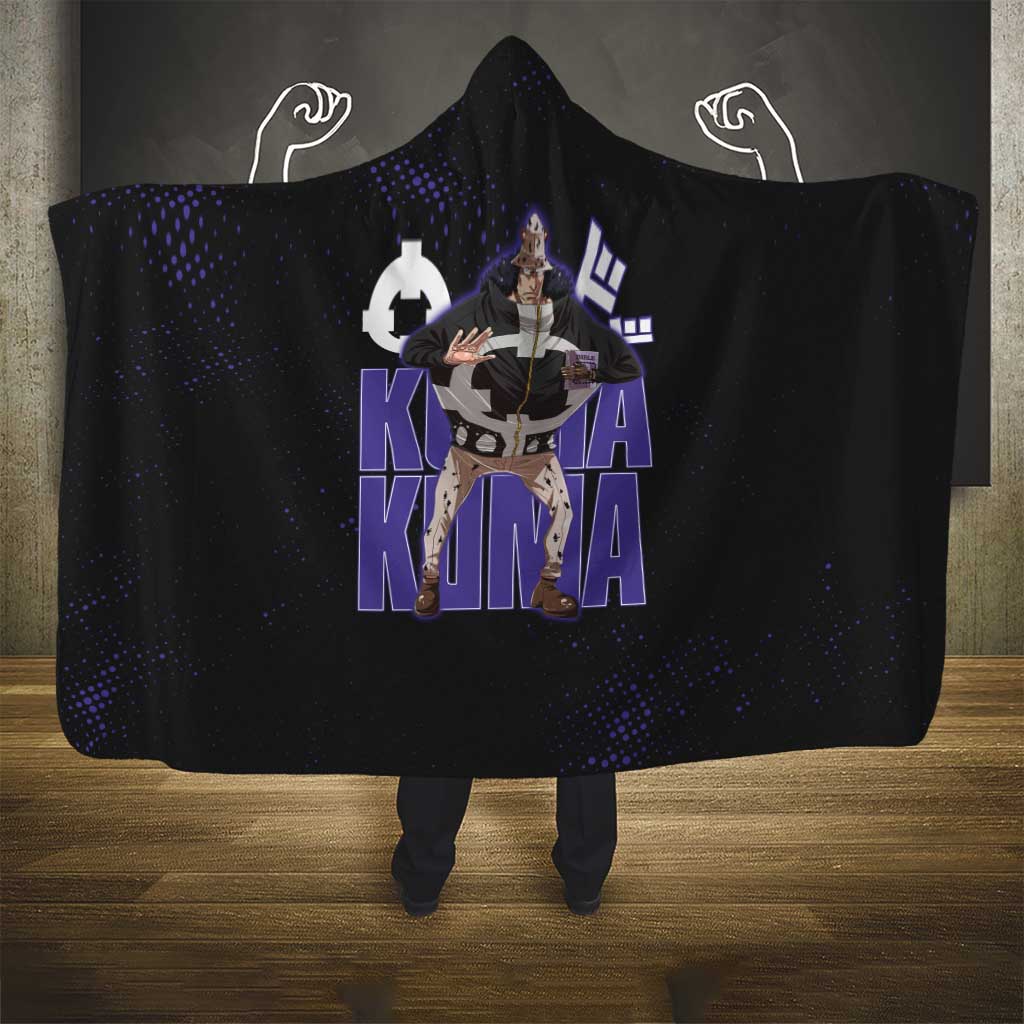 Kuma One Piece Hooded Blanket Retro Comic Dot Aesthetic