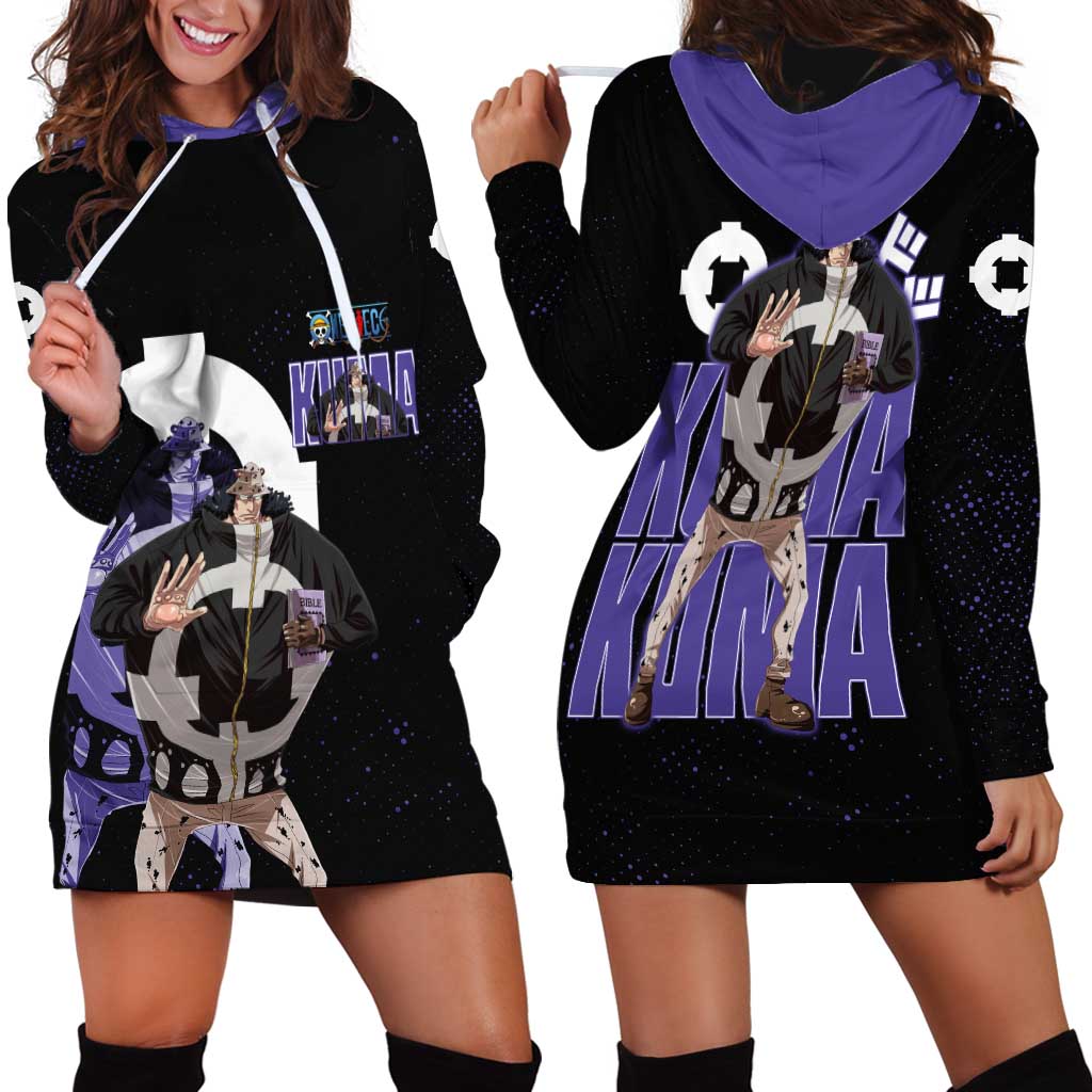 Kuma One Piece Hoodie Dress Retro Comic Dot Aesthetic