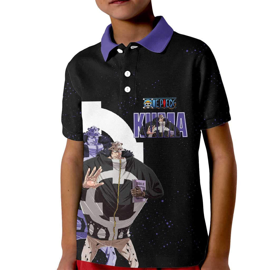 Kuma One Piece Kid Polo Shirt Retro Comic Dot Aesthetic