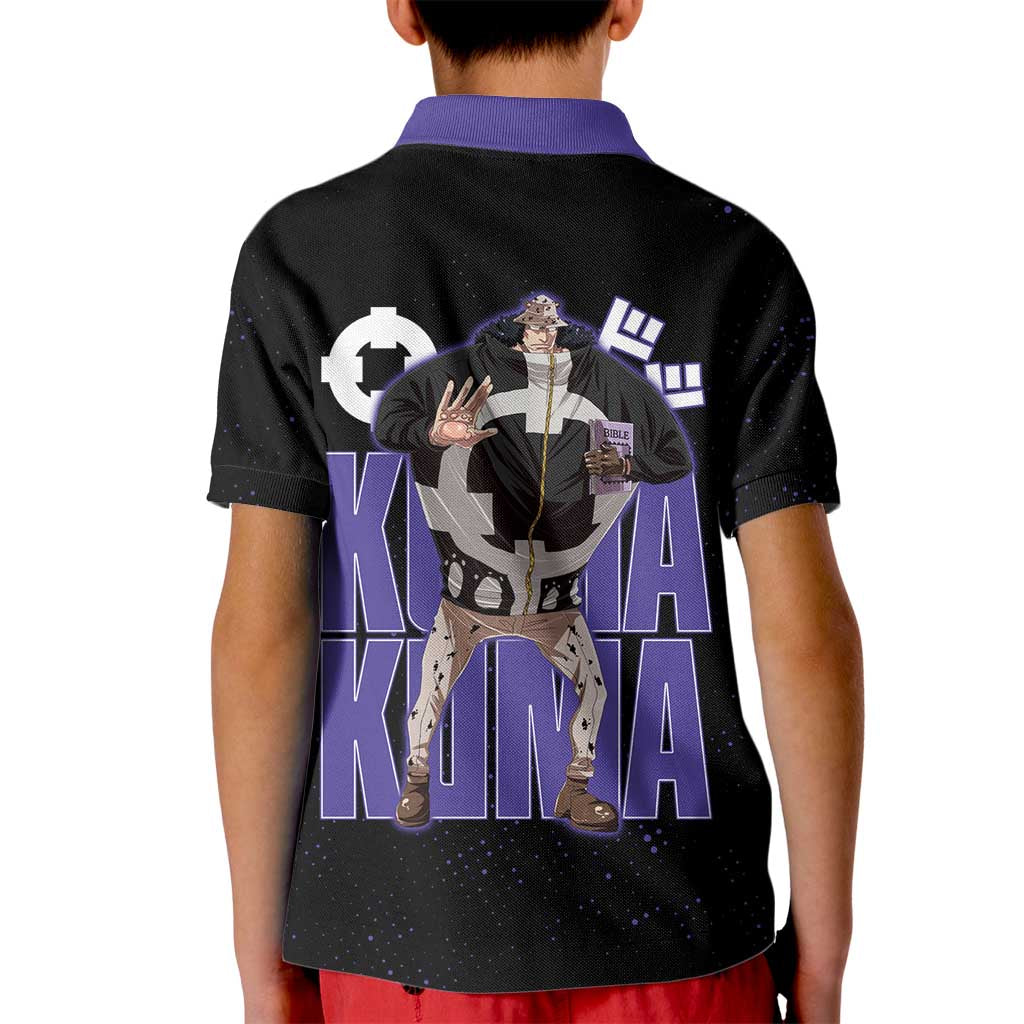 Kuma One Piece Kid Polo Shirt Retro Comic Dot Aesthetic