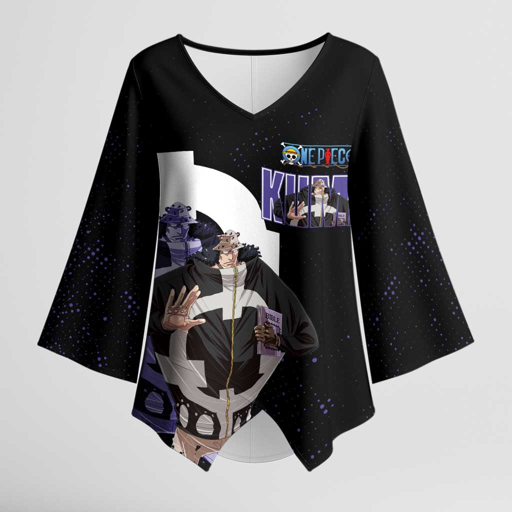 Kuma One Piece Kimono Sleeve Blouse Retro Comic Dot Aesthetic