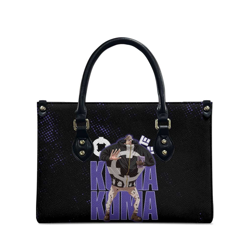 Kuma One Piece Leather Bag Retro Comic Dot Aesthetic