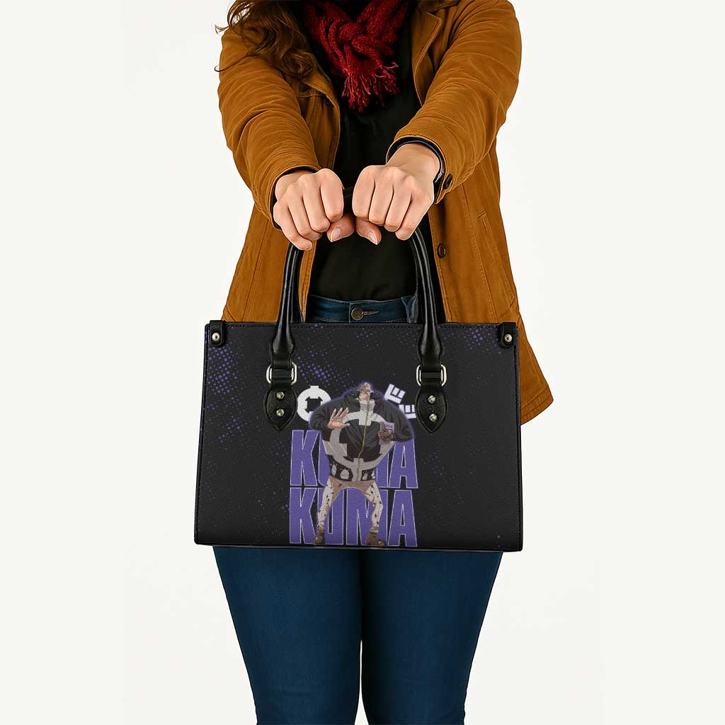 Kuma One Piece Leather Bag Retro Comic Dot Aesthetic