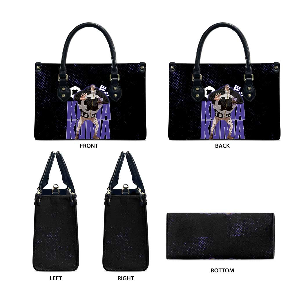 Kuma One Piece Leather Bag Retro Comic Dot Aesthetic