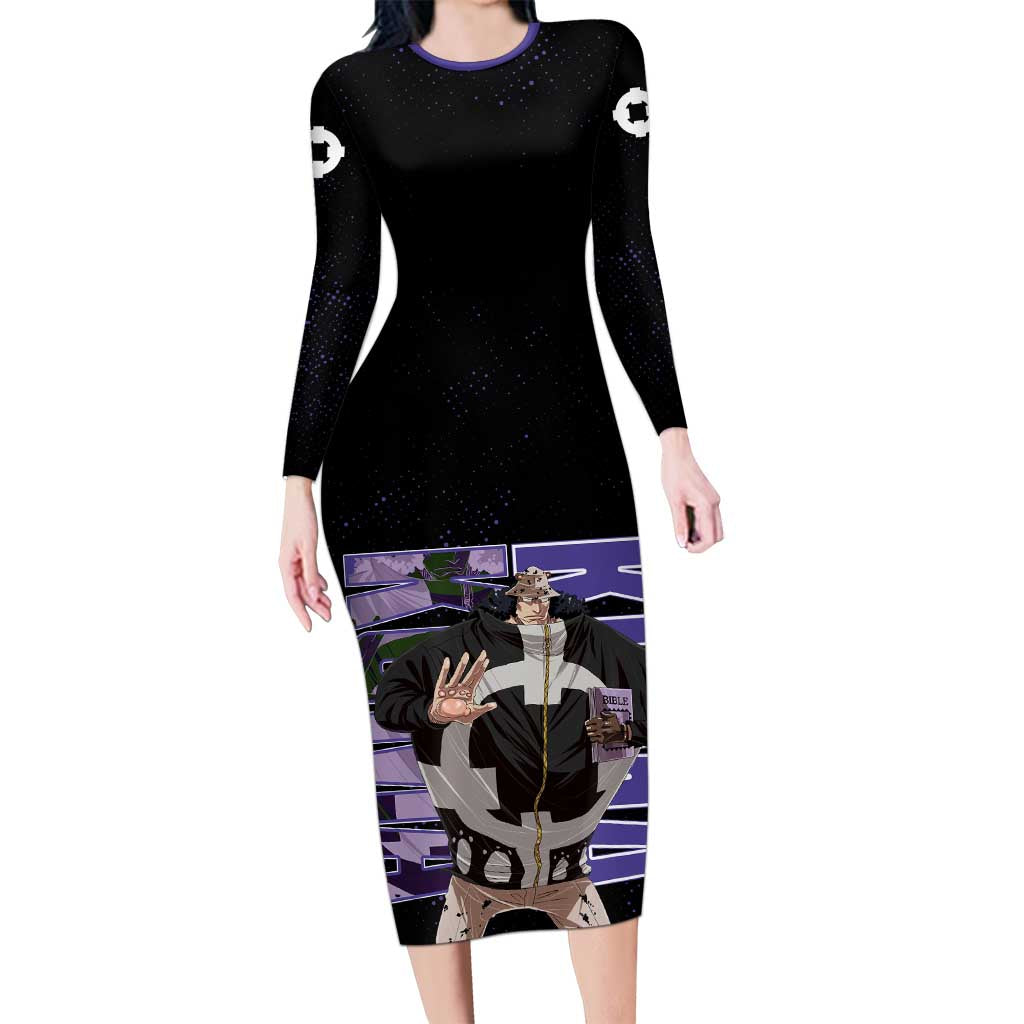 Kuma One Piece Long Sleeve Bodycon Dress Retro Comic Dot Aesthetic