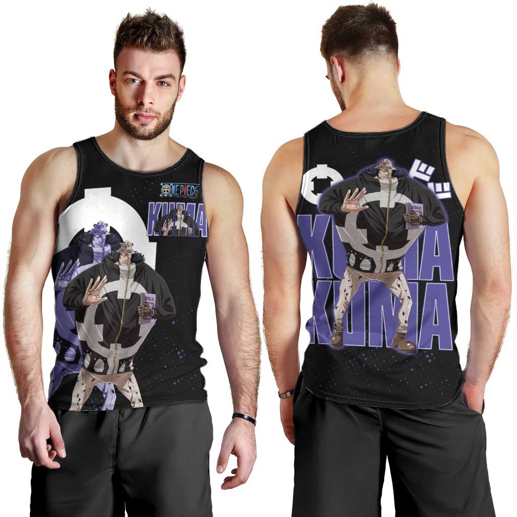 Kuma One Piece Men Tank Top Retro Comic Dot Aesthetic