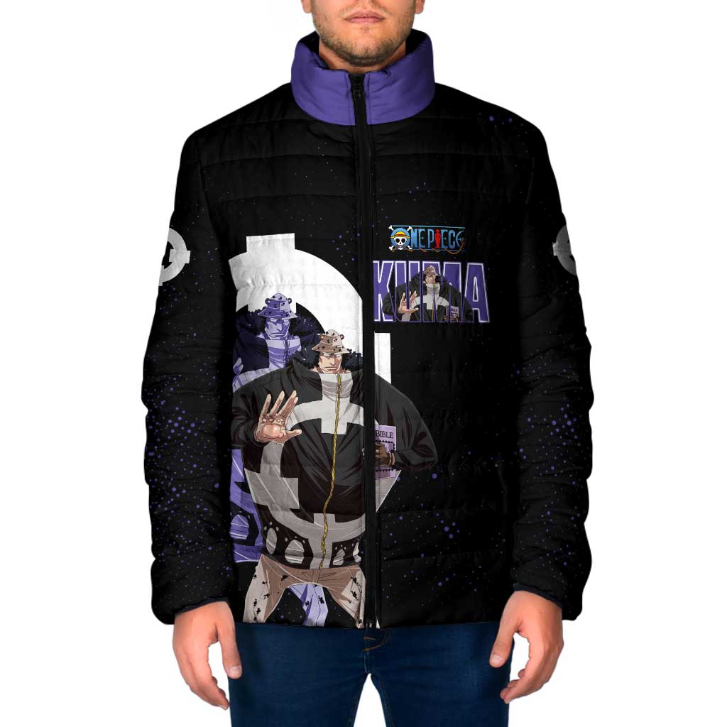 Kuma One Piece Padded Jacket Retro Comic Dot Aesthetic