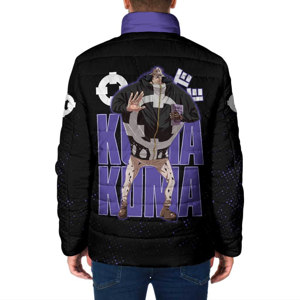 Kuma One Piece Padded Jacket Retro Comic Dot Aesthetic